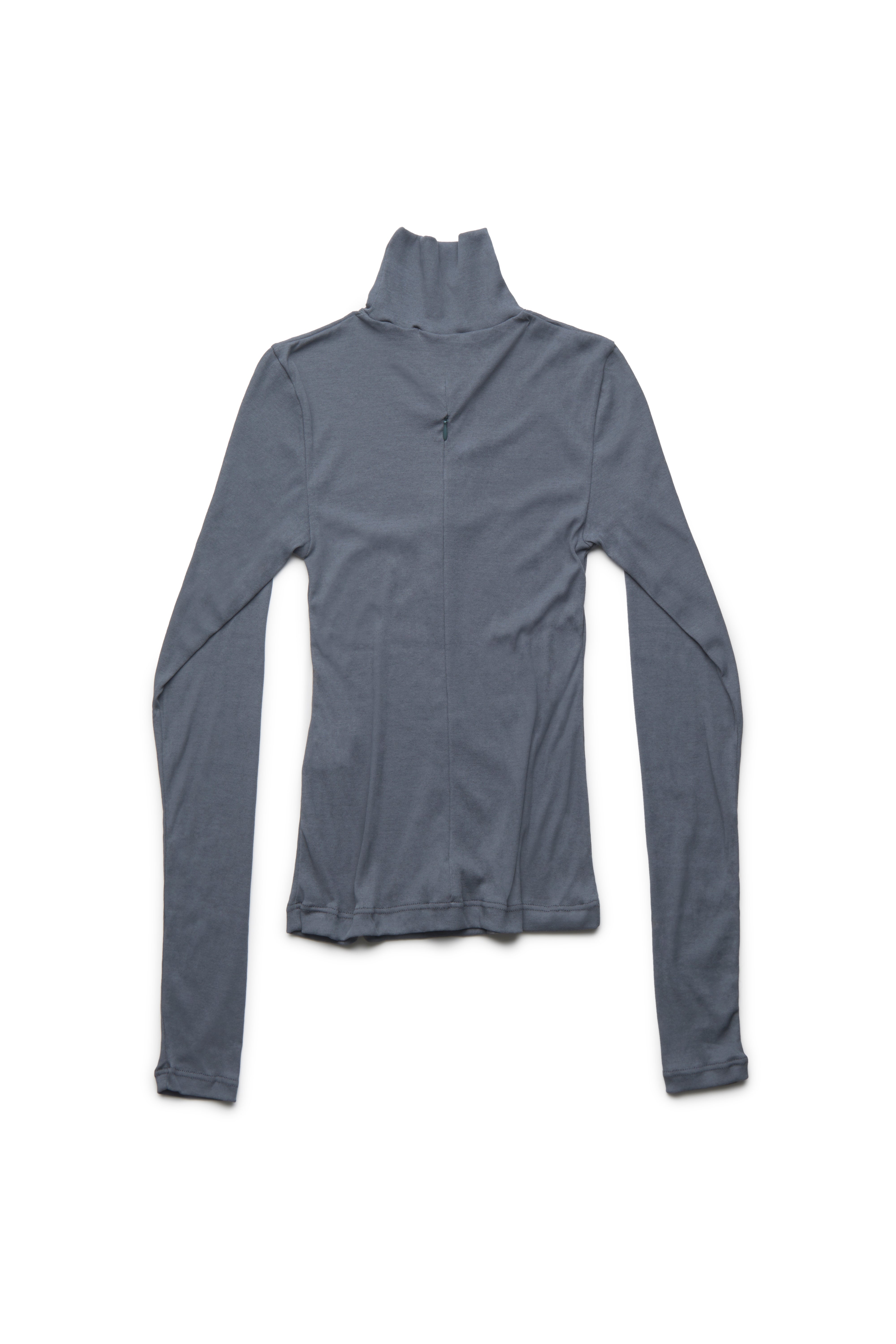 HIGH NECK BODY ZIP COVER TOP