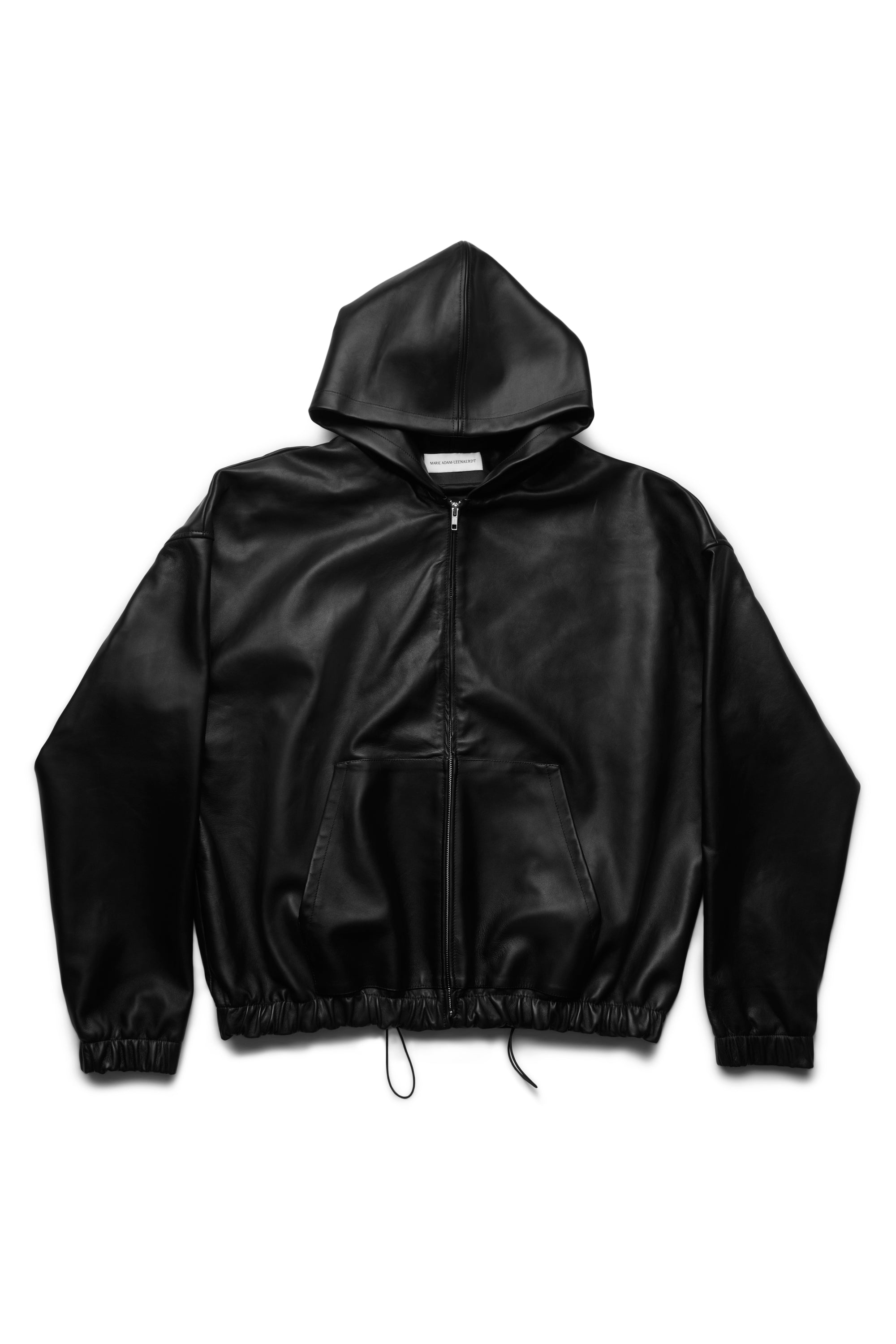 LEATHER HOODIE JACKET
